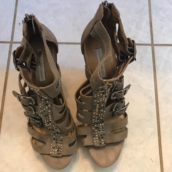 Cynthia Vincent Shoes - Cynthia Vincent Gladiator Wedges Size 9